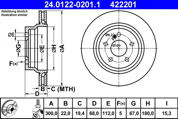 Remschijven ATE 24.0122-0201.1 Bulkbestelling