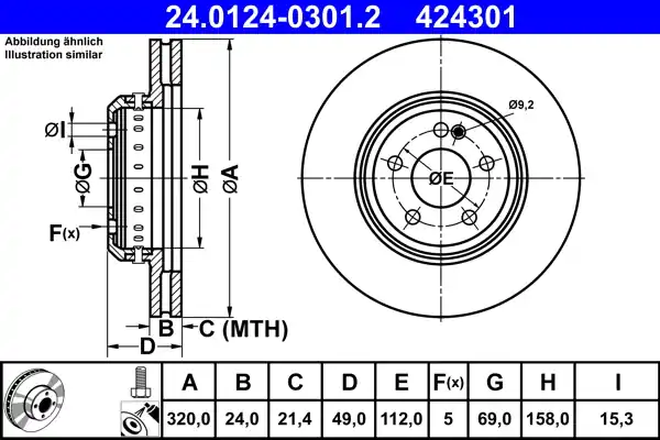 Speciale Aanbieding Remschijven ATE 24.0124-0301.2