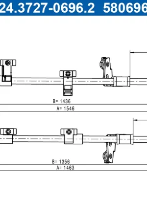 Handremkabel ATE 24.3727-0696.2 Trendy