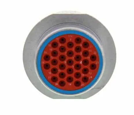 HD36-24-31PT-059  - Plug HD serie  -  thin wall  -  grey ring  -  with cable clamp Nieuw Model