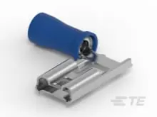 156666-1 - Vlakst. 6.3x0.8 female blauw half geisoleerd haaks Professioneel